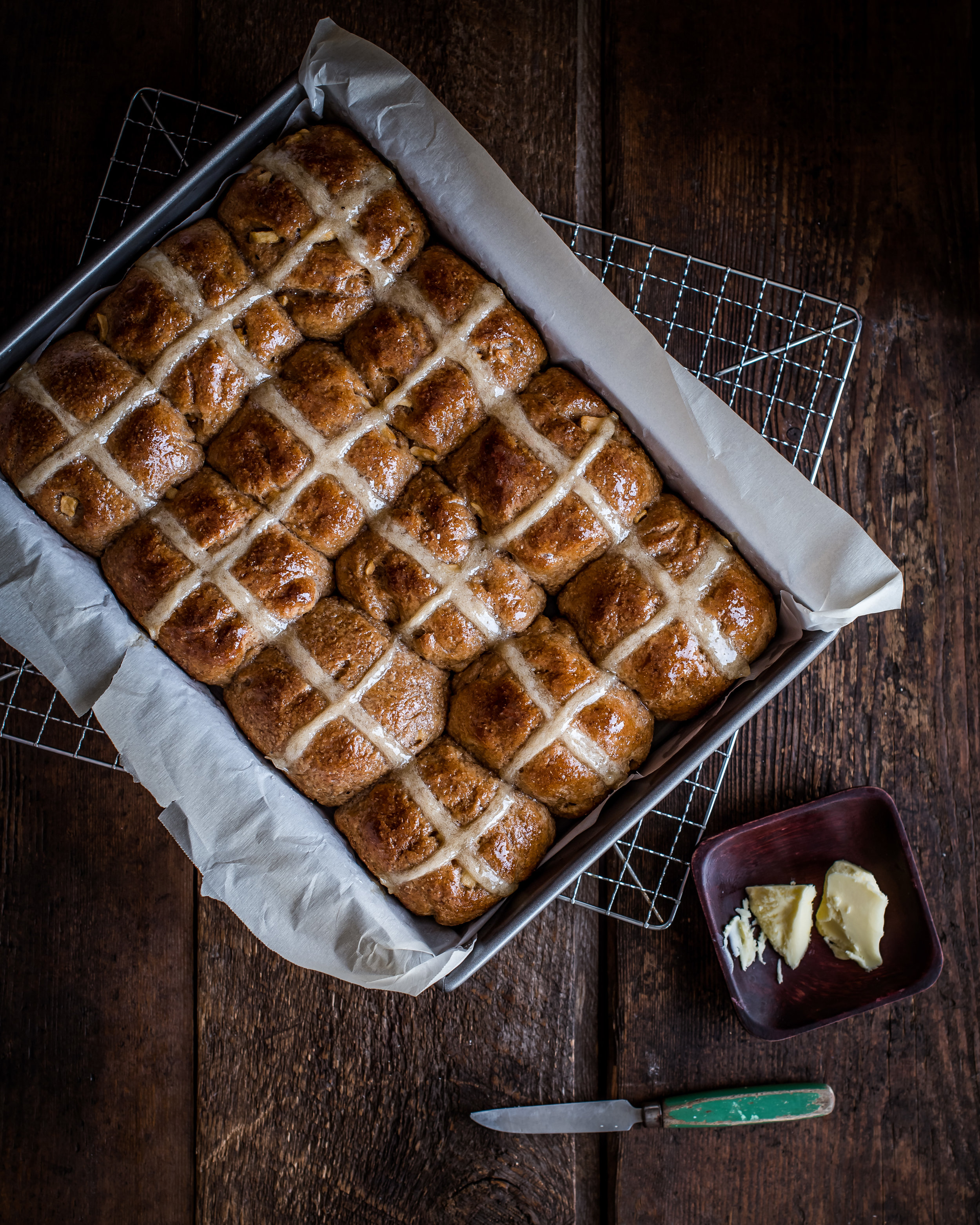 Whole Wheat Apple Cinnamon Hot Cross Buns Mushrooms Thyme